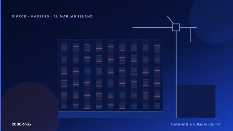 Al Marjan Island — 3D Massing & Architecture