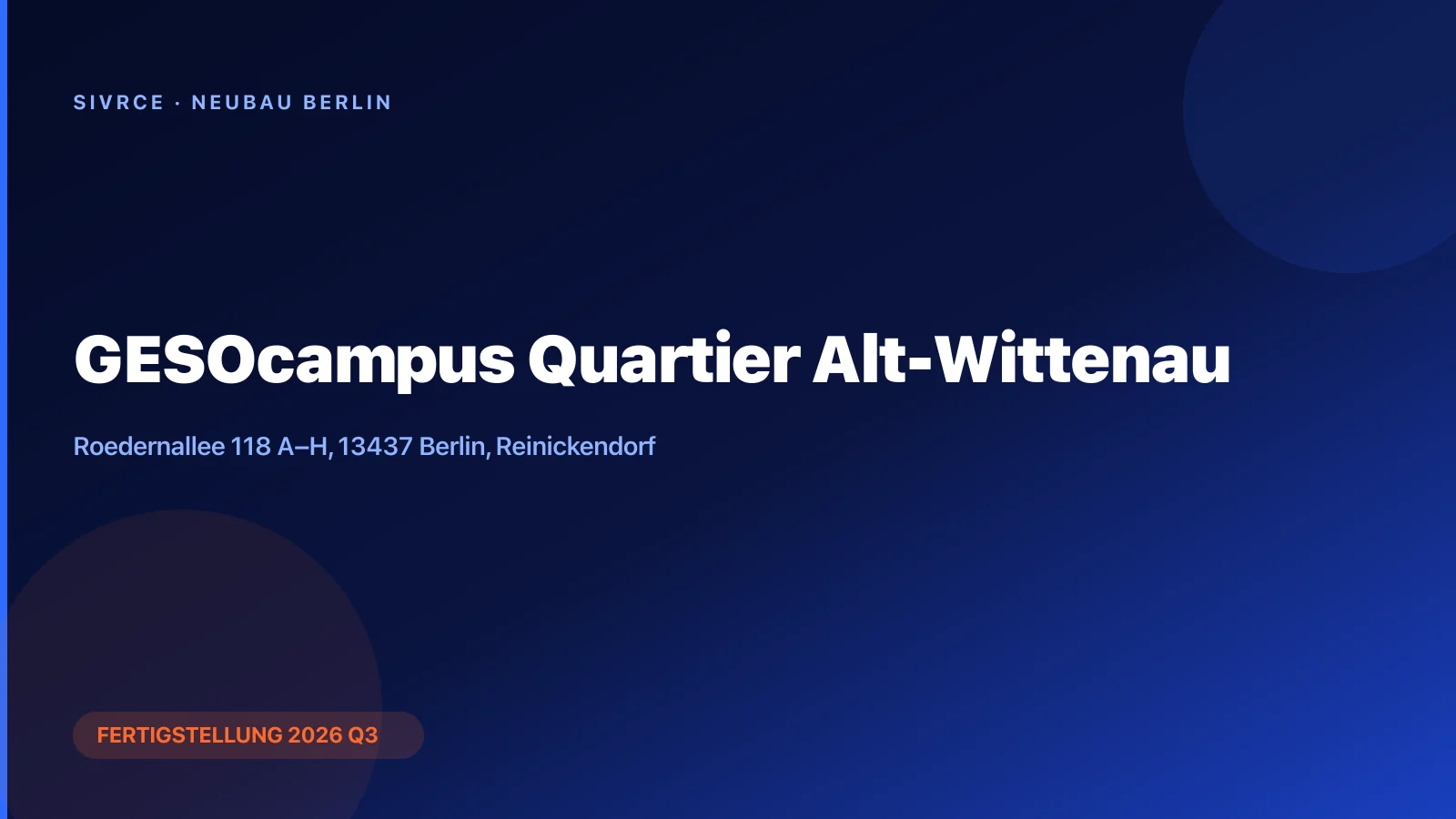 GESOcampus Quartier Alt-Wittenau