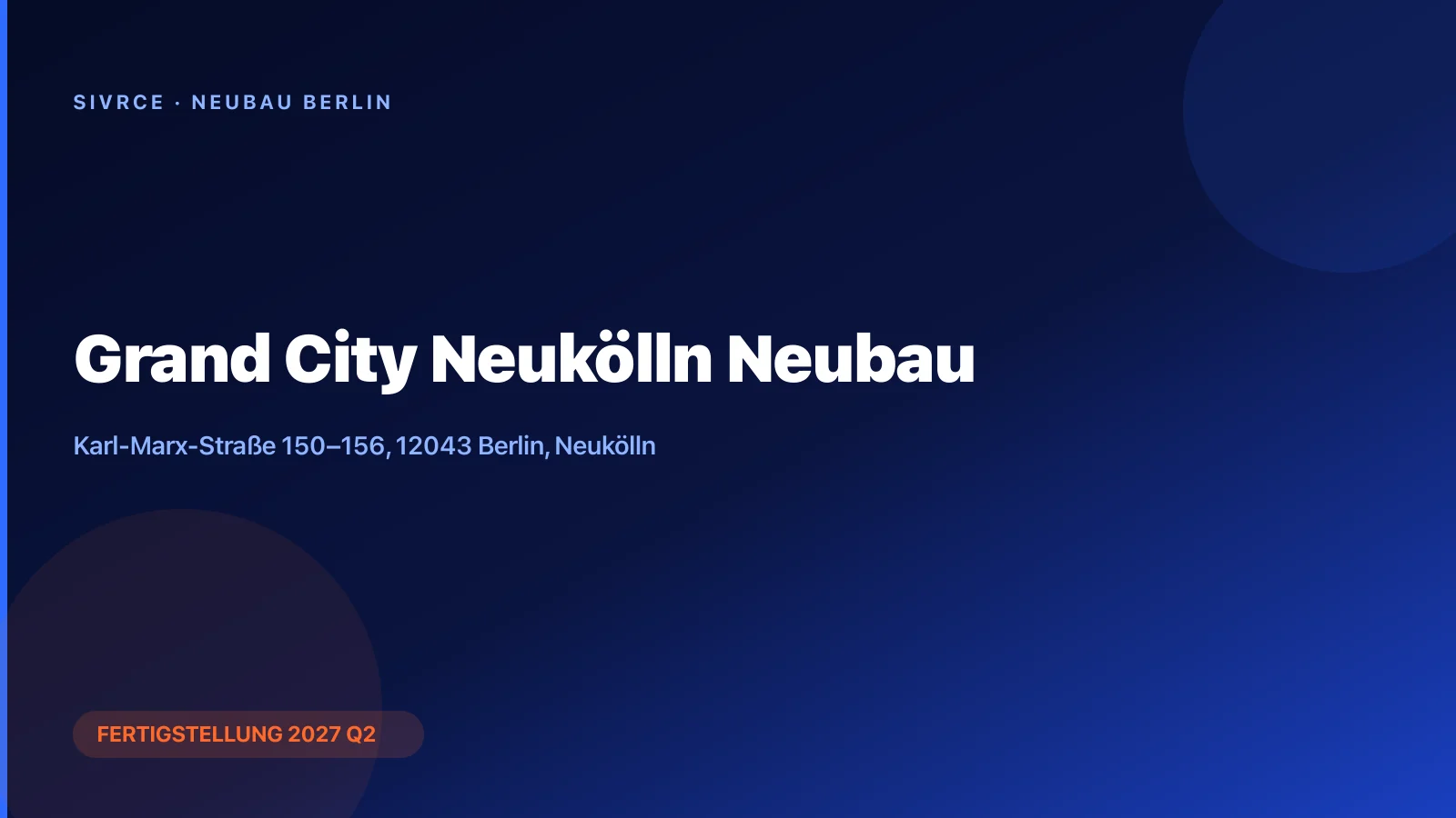 Grand City Neukölln Neubau — Grand City Properties render