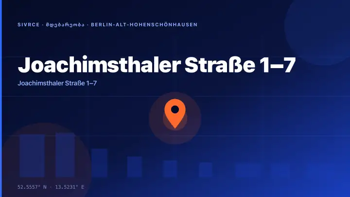 Joachimsthaler Straße / Plauener Straße — Location & Infrastructure Context