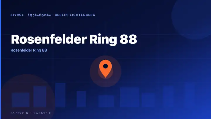 Rosenfelder Ring 88 — Location & Infrastructure Context