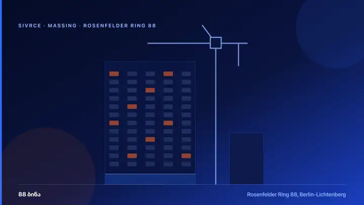 Rosenfelder Ring 88 — 3D Massing & Architecture