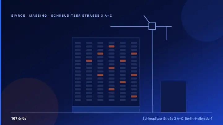 Schkeuditzer Straße 3 A–C — 3D Massing & Architecture