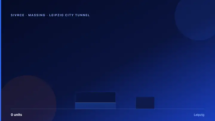 Leipzig City Tunnel — 3D Massing & Architecture