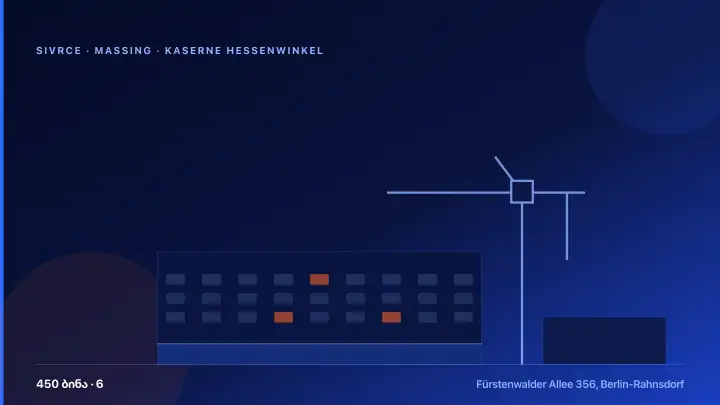 Kaserne Hessenwinkel — 3D Massing & Architecture
