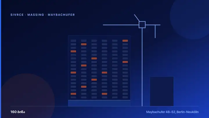 Maybachufer — 3D Massing & Architecture