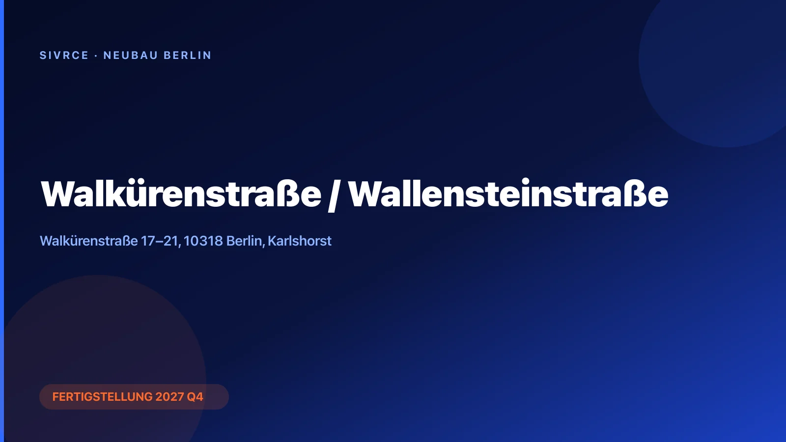 Walkürenstraße / Wallensteinstraße — STADT UND LAND render