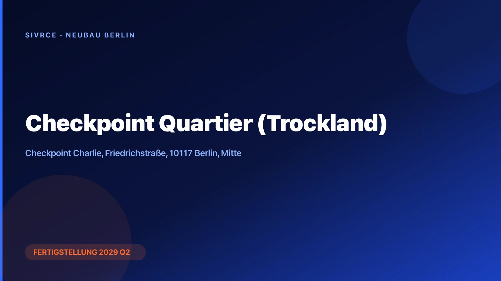Checkpoint Quartier (Trockland)