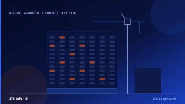 Haus der Statistik — 3D Massing & Architecture
