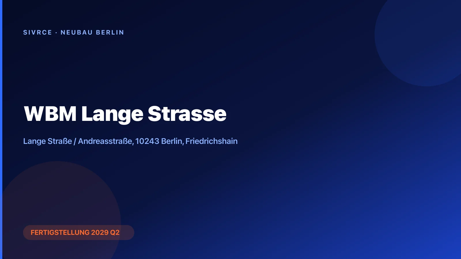 WBM Lange Strasse
