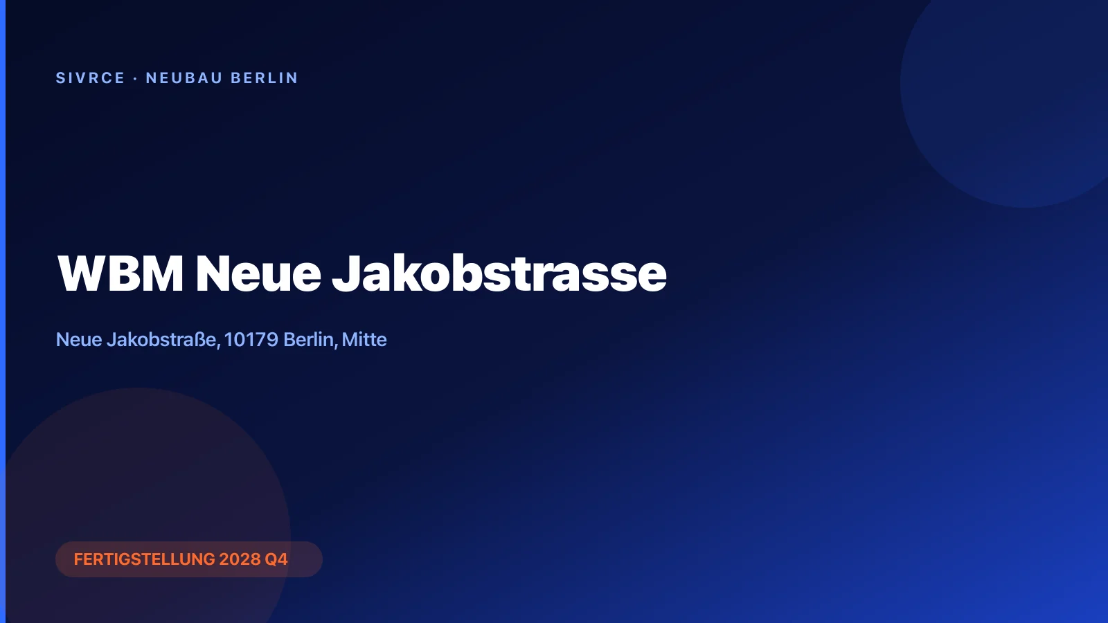 WBM Neue Jakobstrasse — WBM render