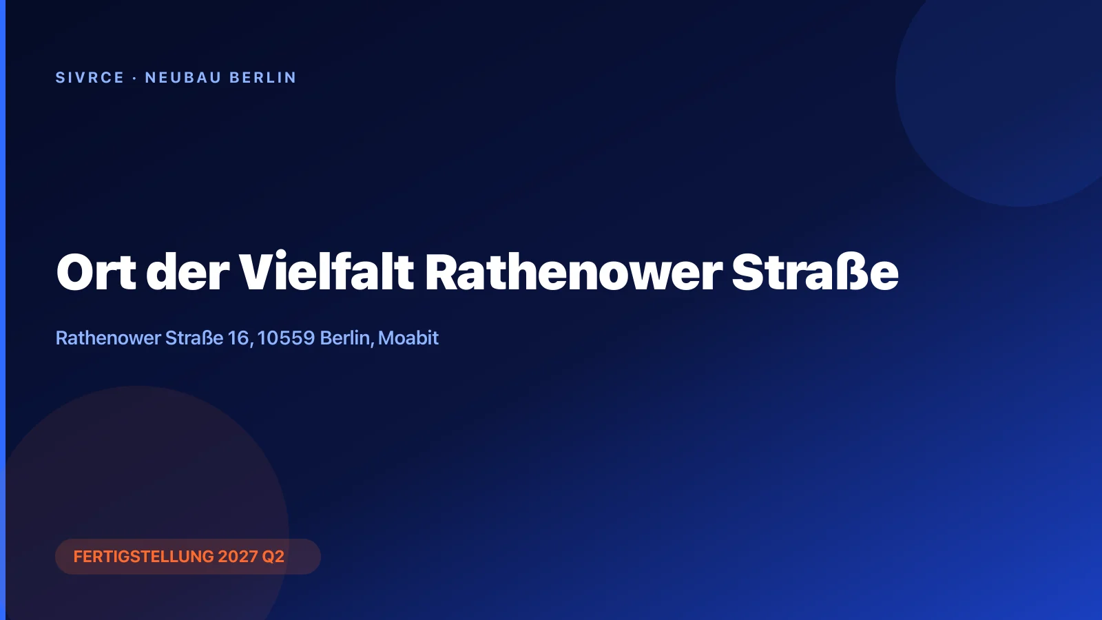 Ort der Vielfalt Rathenower Straße — WBM render